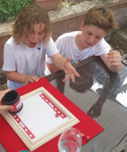 Image to introduce playing tips for individual play and used by these two young players.